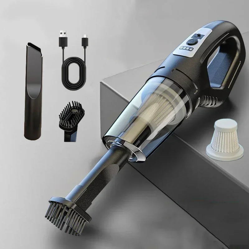 Portable Car Vacuum Cleaner USB Charging Handheld Cordless Vacuum Cleaner Powerful Suction For Auto/Home/Office/Hair