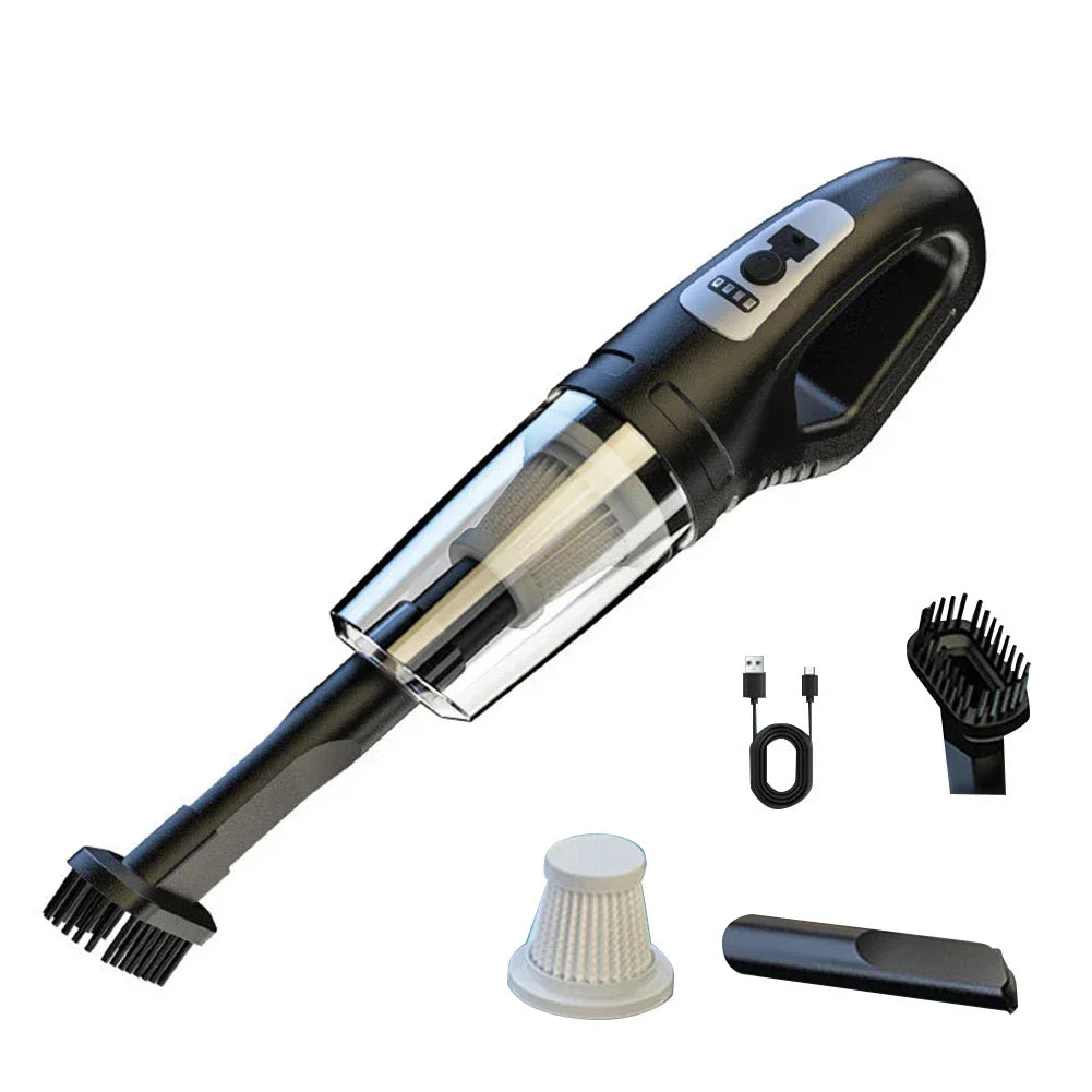 Portable Car Vacuum Cleaner USB Charging Handheld Cordless Vacuum Cleaner Powerful Suction For Auto/Home/Office/Hair