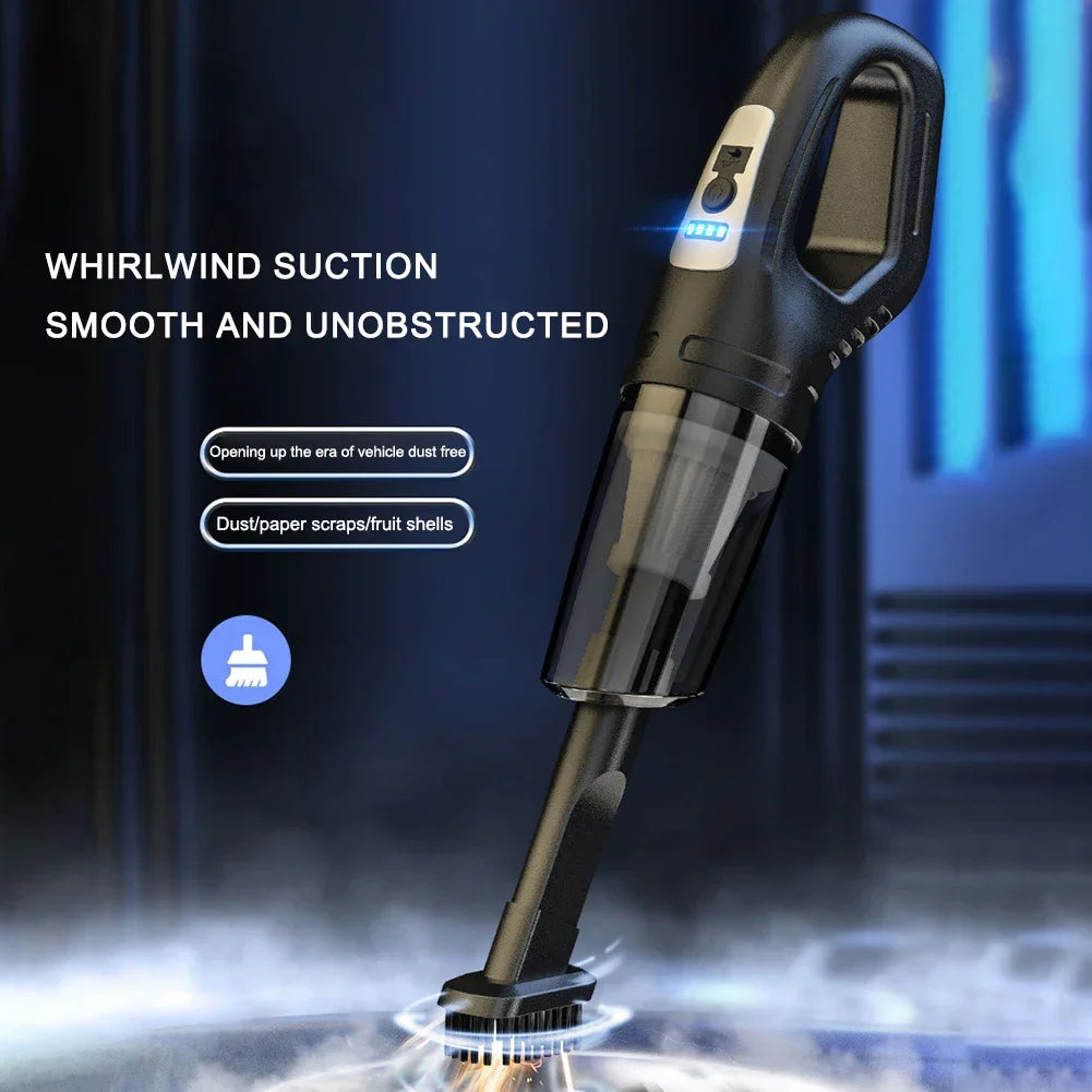 Portable Car Vacuum Cleaner USB Charging Handheld Cordless Vacuum Cleaner Powerful Suction For Auto/Home/Office/Hair