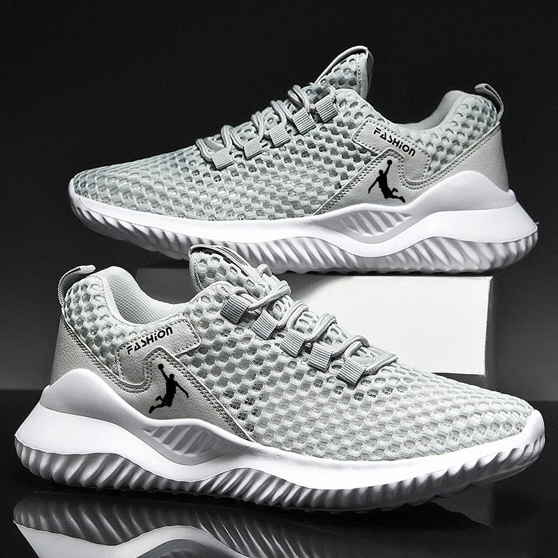 Mens Summer Shoes Breathable Lightweight Running Shoes for Male Plus Sport Walking Tennis Shoes Non Slip Cushion Sneakers