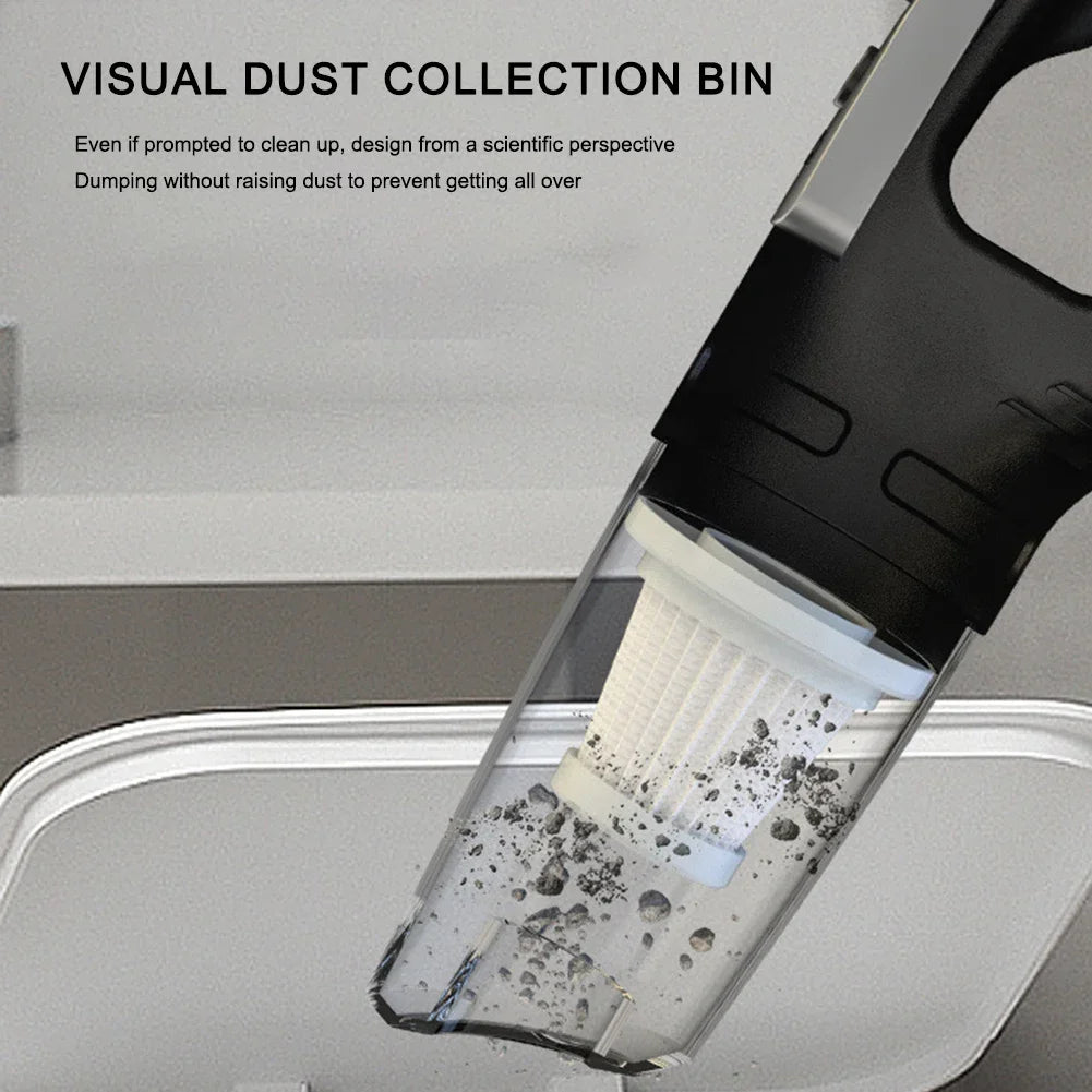 Portable Car Vacuum Cleaner USB Charging Handheld Cordless Vacuum Cleaner Powerful Suction For Auto/Home/Office/Hair